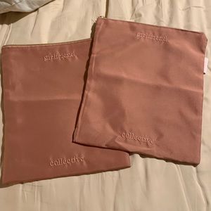 Girlfriend Collective zip lingerie dustbags x2